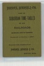Suburban Time-Tables Cover 1897 Railroads Running out of Boston - Version 2, Perkins Collection 1873 to 1890c Railway Timetables and Tickets